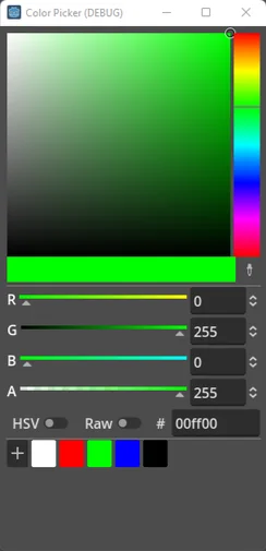 Godot 4.0 color picker, in progress