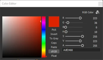 Substance Designer color editor
